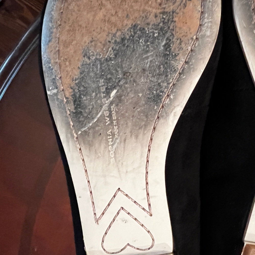 SOPHIA WEBSTER Black Flats Mulitcolor Crystal Butterfly - Picture 8 of 12